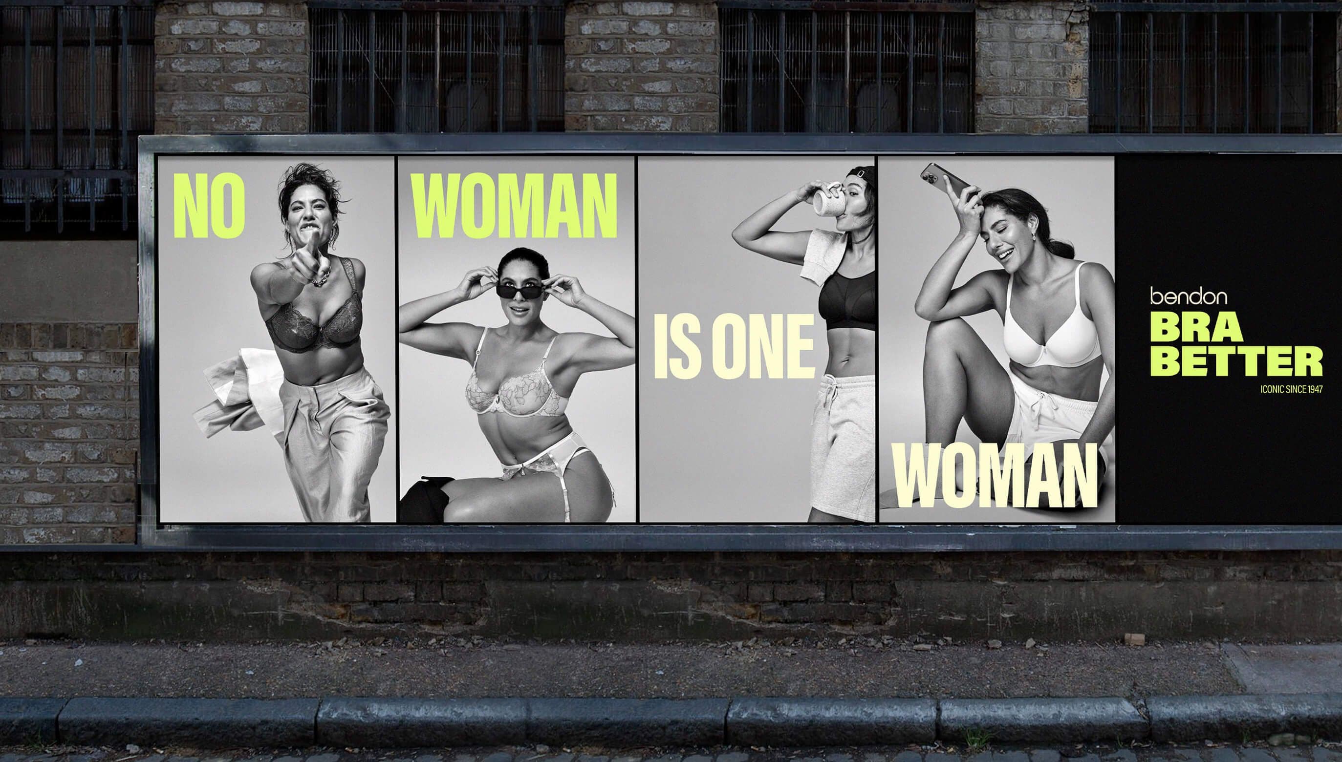 No Woman Is One Woman posters in public space