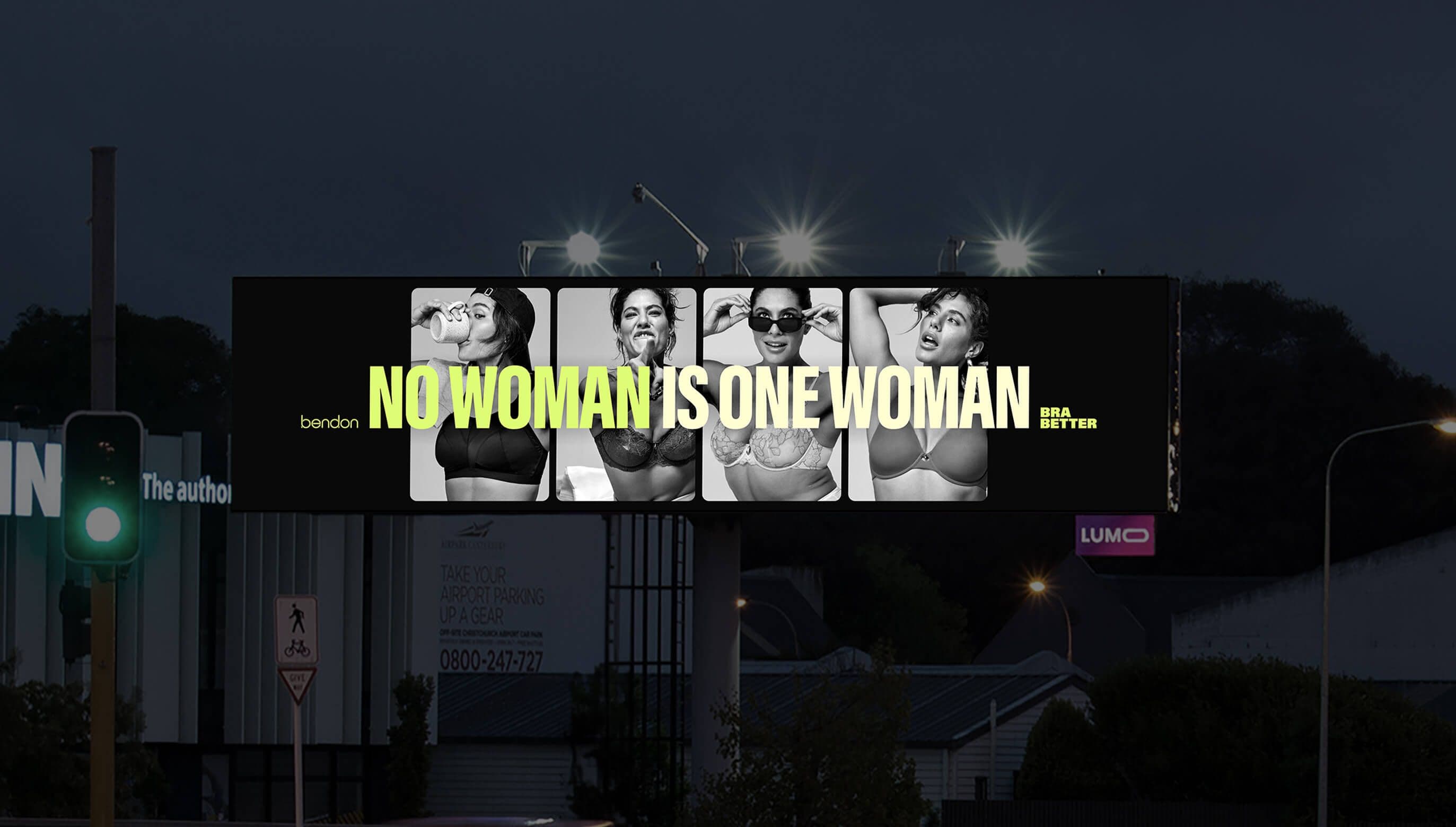 No Woman Is One Woman large billboard in public space